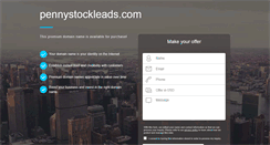 Desktop Screenshot of pennystockleads.com