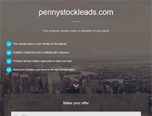 Tablet Screenshot of pennystockleads.com